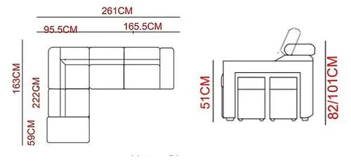 Rye Corner Sofa Bed with Storage