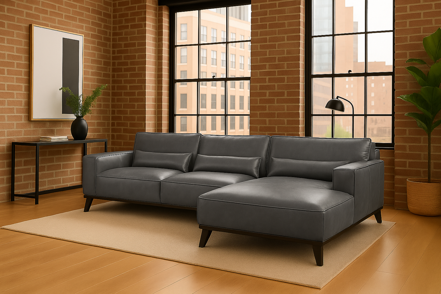 Naples Chaise Sofa - Vintage Slate
