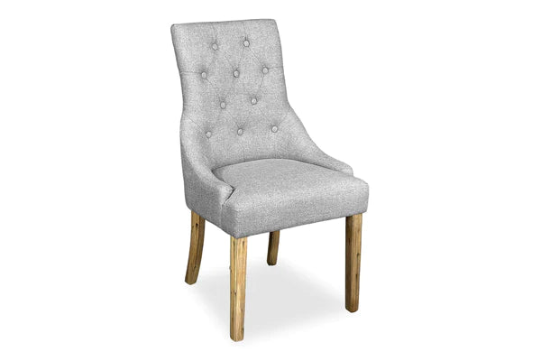 Chester Dining Chair - Antique Oak & Cement