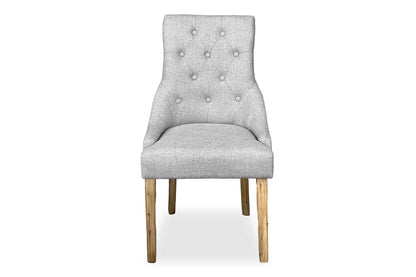 Chester Dining Chair - Antique Oak & Cement