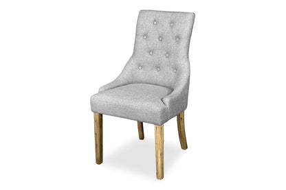 Chester Dining Chair - Antique Oak & Cement