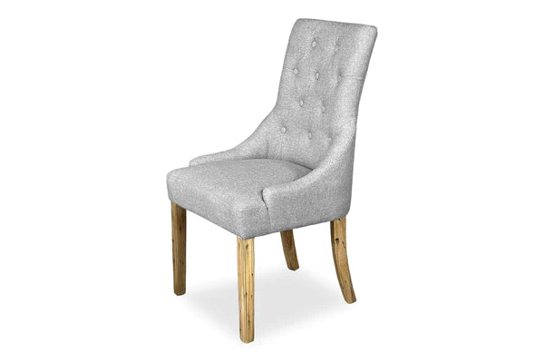 Chester Dining Chair - Antique Oak & Cement