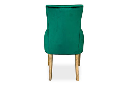 Chester Dining Chair - Antique Oak & Forest Green