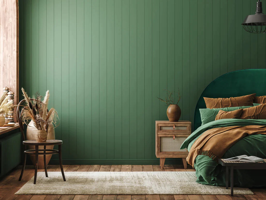 Arch Headboard - King - Forrest Green