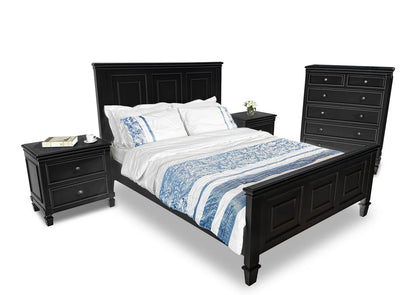 Black Hamptons Bed Frame - King