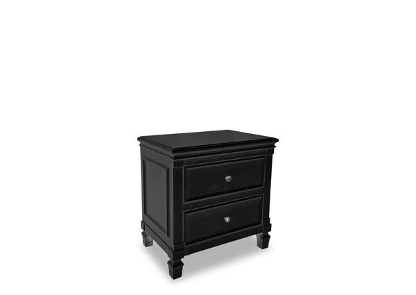 Black Hamptons Bedside Table