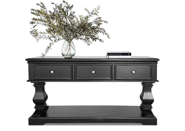 Black Hamptons Console Table