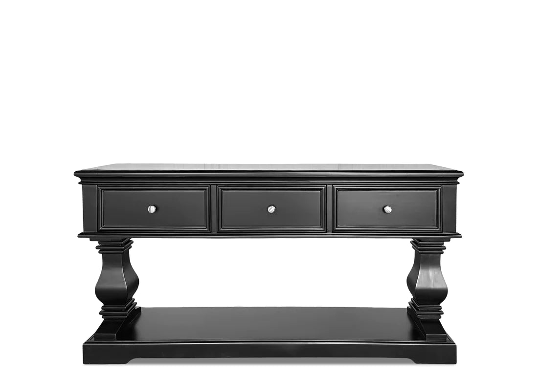 Black Hamptons Console Table