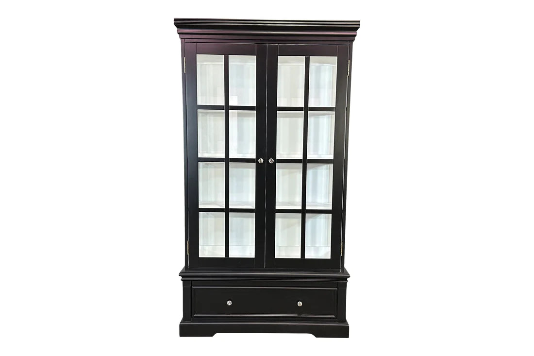 Black Hamptons Display Cabinet