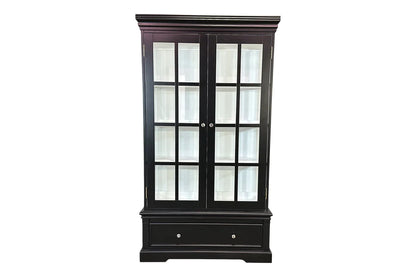 Black Hamptons Display Cabinet