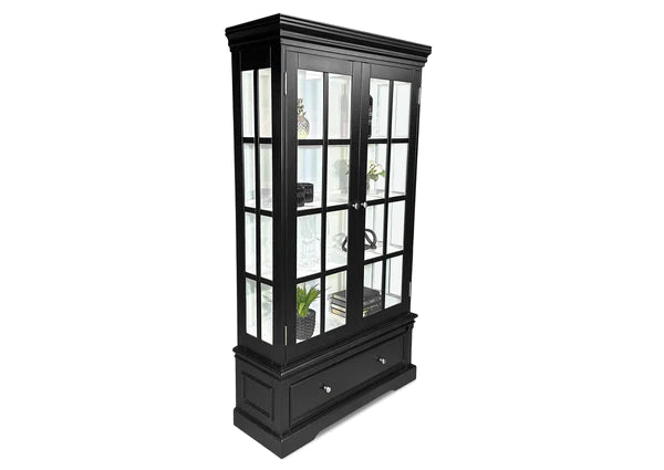 Black Hamptons Display Cabinet