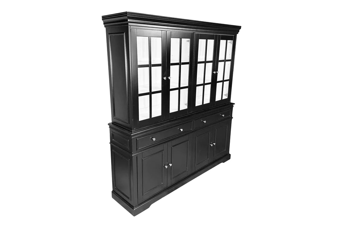 Black Hamptons Display Hutch