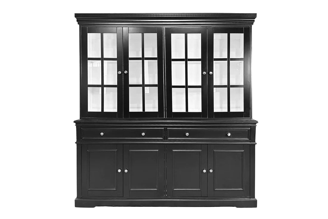 Black Hamptons Display Hutch