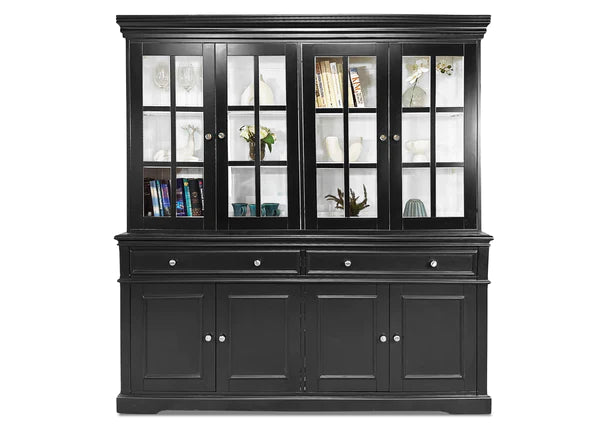 Black Hamptons Display Hutch