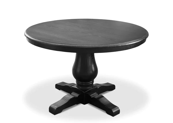 Black Hamptons Round Dining Table - 1200