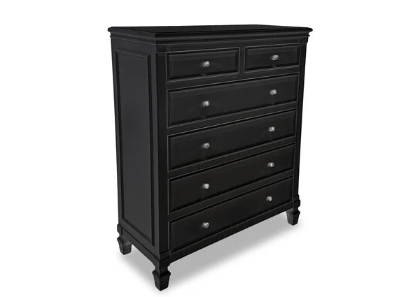 Black Hamptons Tallboy Dresser