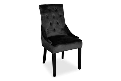 Chester Dining Chair - Black Hamptons & Charcoal