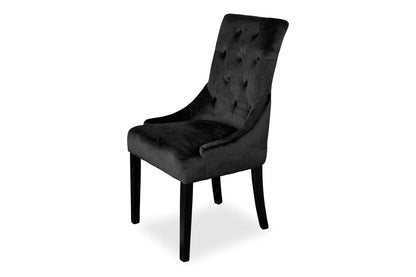 Chester Dining Chair - Black Hamptons & Charcoal