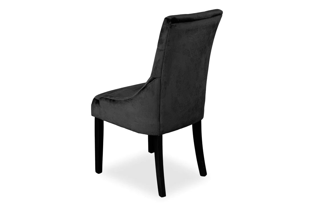 Chester Dining Chair - Black Hamptons & Charcoal