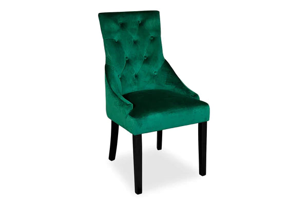 Chester Dining Chair - Black Hamptons & Forest Green