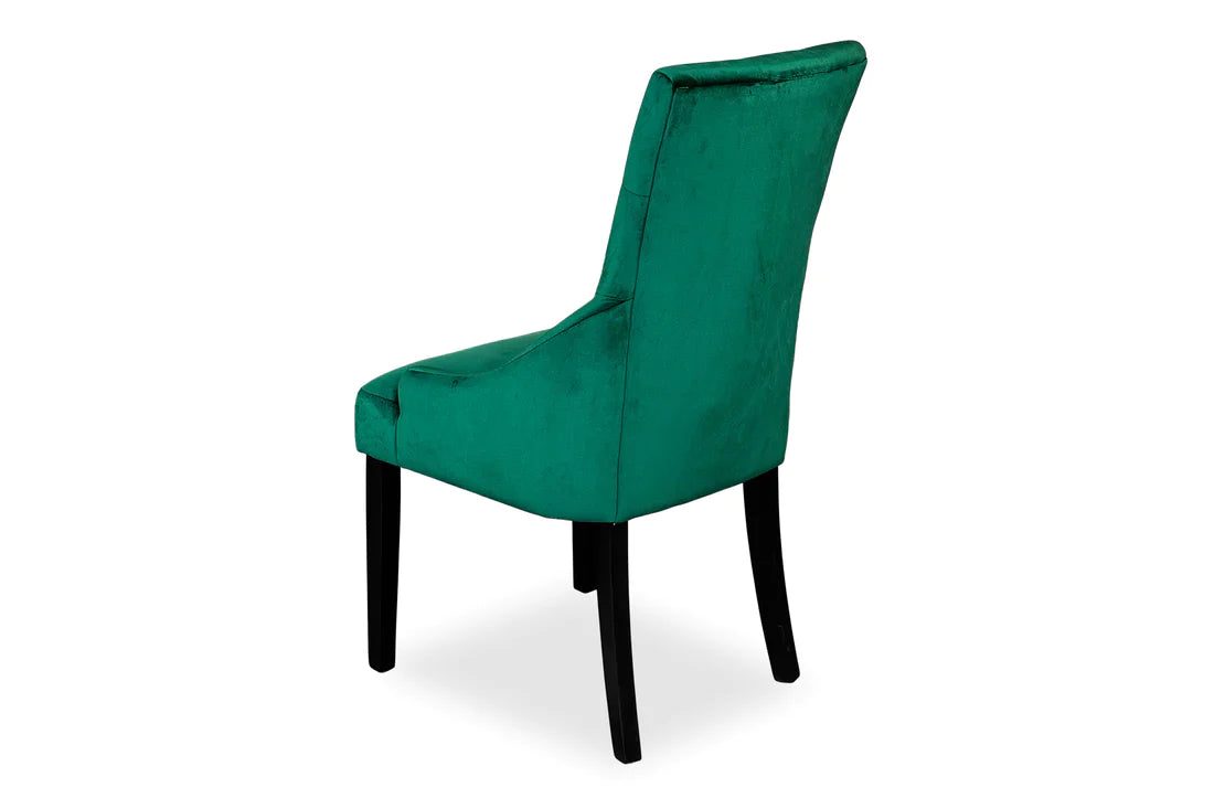 Chester Dining Chair - Black Hamptons & Forest Green