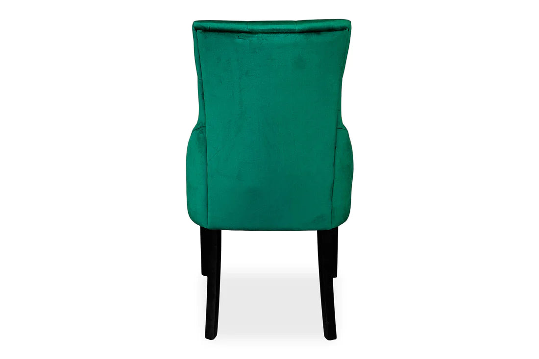 Chester Dining Chair - Black Hamptons & Forest Green