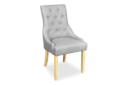 Chester Dining Chair - Blonde Oak & Cement