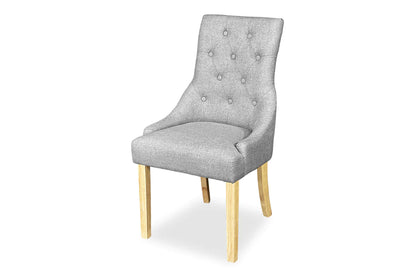 Chester Dining Chair - Blonde Oak & Cement