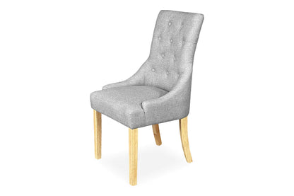 Chester Dining Chair - Blonde Oak & Cement