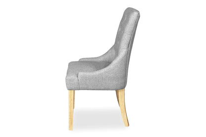 Chester Dining Chair - Blonde Oak & Cement