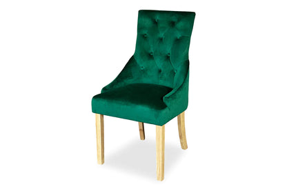 Chester Dining Chair - Blonde Oak & Forest Green