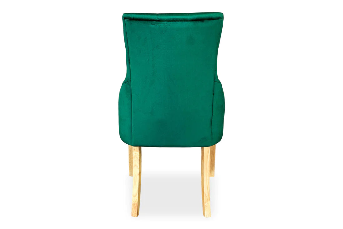 Chester Dining Chair - Blonde Oak & Forest Green