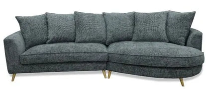 Brooklyn Chaise Sofa - Shadow Grey