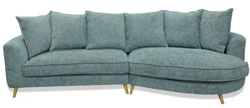 Brooklyn Chaise Sofa - Watergreen