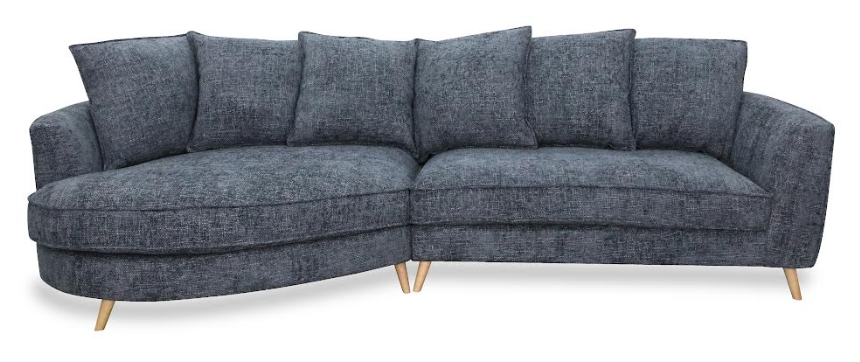 Brooklyn Chaise Sofa - Royal Blue