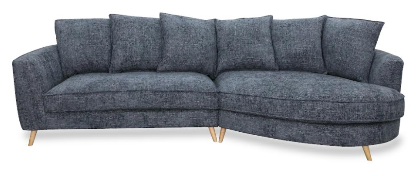 Brooklyn Chaise Sofa - Royal Blue