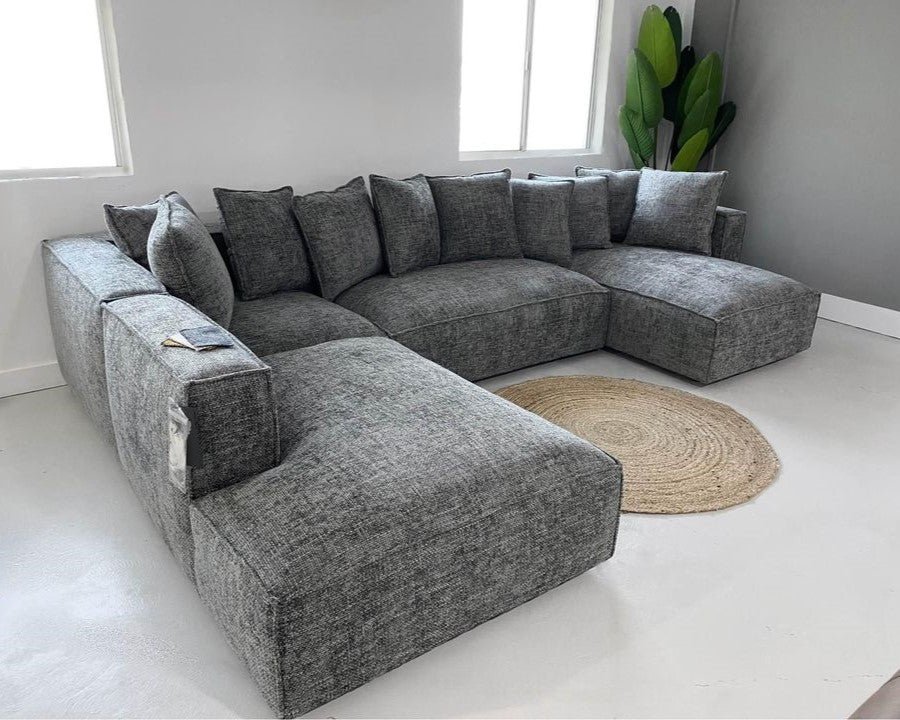 Burleigh 4 Piece Modular Sofa - Shadow Grey