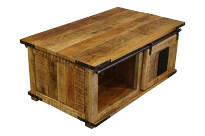 Burma Coffee Table - Sliding Door - Plate