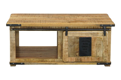 Burma Coffee Table - Sliding Door - Plate