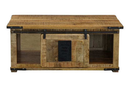 Burma Coffee Table - Sliding Door - Plate