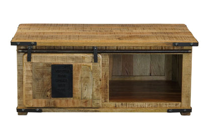 Burma Coffee Table - Sliding Door - Plate