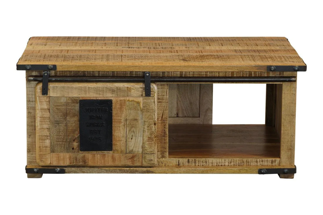 Burma Coffee Table - Sliding Door - Plate