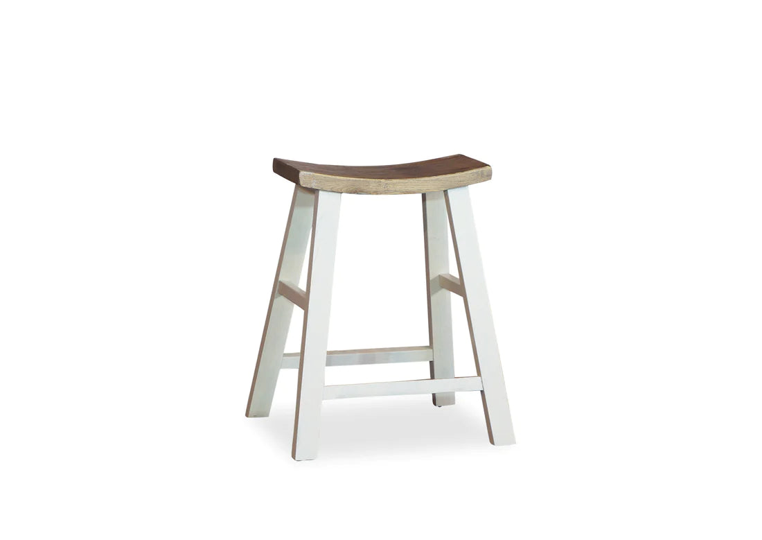 Capri Stool - Antique Oak White