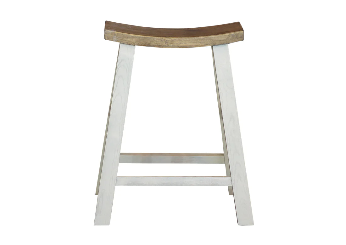 Capri Stool - Antique Oak White