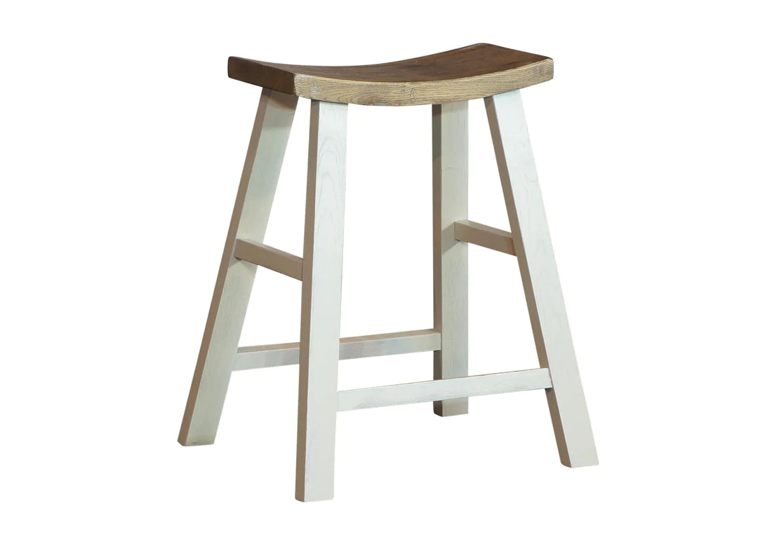 Capri Stool - Antique Oak White