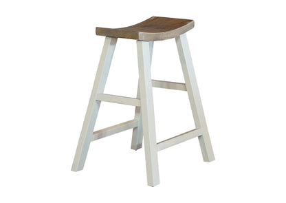 Capri Stool - Antique Oak White