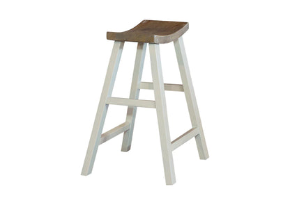 Capri Stool - Antique Oak White