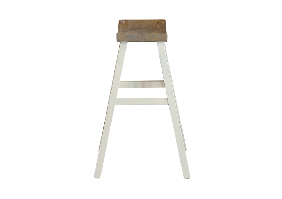 Capri Stool - Antique Oak White