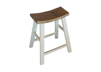 Capri Stool - Antique Oak White