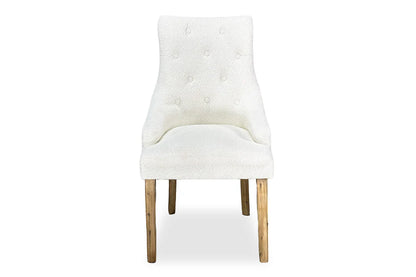 Chester Dining Chair - Antique Oak & Boucle